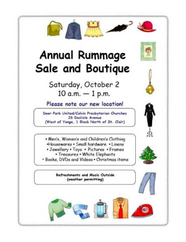 church rummage sale flyer template
